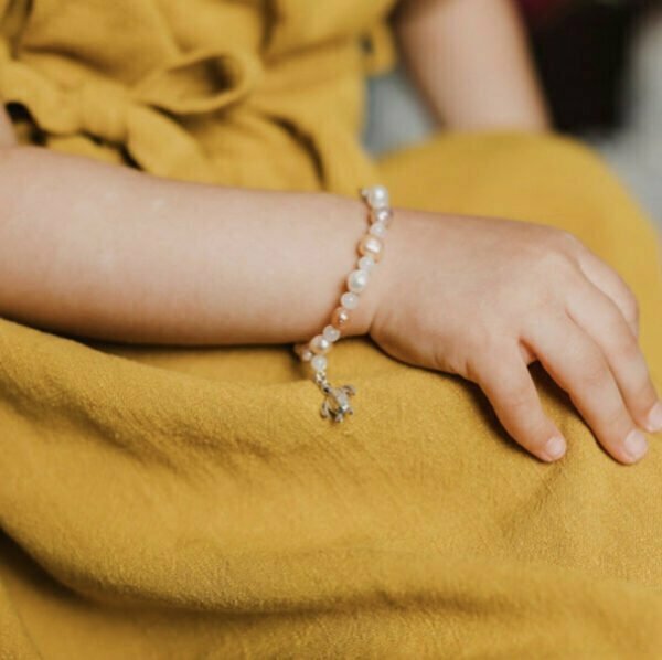 the turtle's dream children's bracelet pearls moonstone serenity quartz