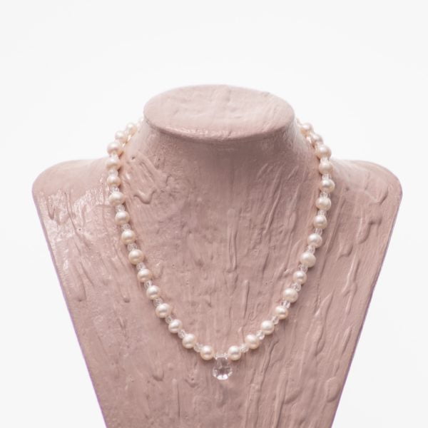 serenity quartz pearls with quartz collar