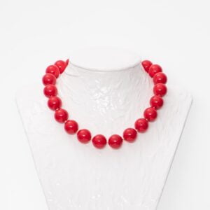 lady in red seashell collar serenity quartz