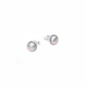 little grey pearl earrings serenity quartz