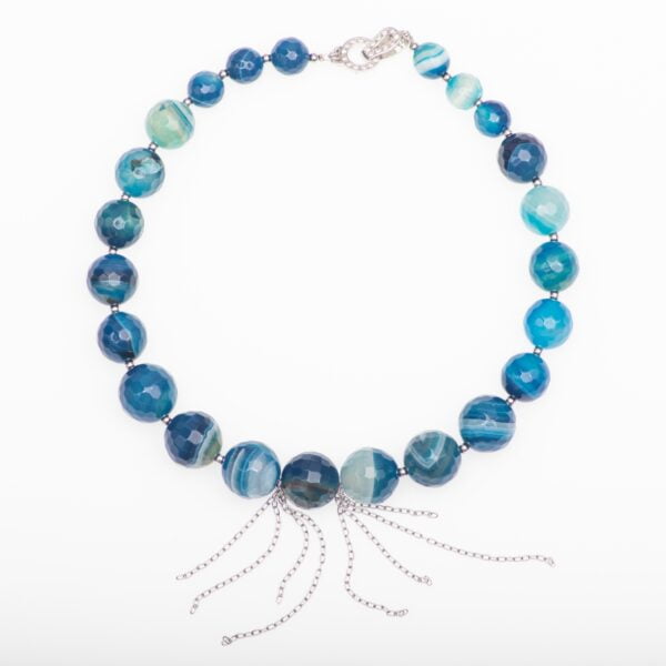 blue ocean mystery agate collar serenity quartz