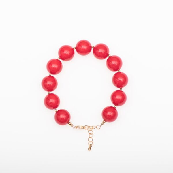 lady in red seashell bracelet serenity quartz