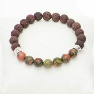 wanderlust unakite volcanic lava bracelet serenity quartz