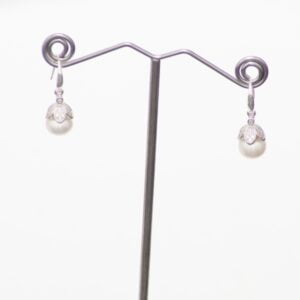 pure pearl and flowers earrings serenity quartz